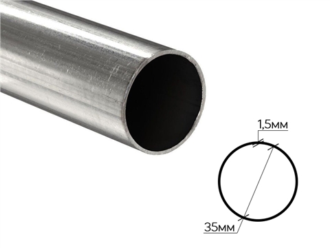 Труба круглая нержавеющая сталь DIN 11850 35x1,5 мм (6 м)